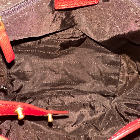 MARC BY MARC JACOBS Totally Turnlock Red Leather Backpack - Picture 9 of 11